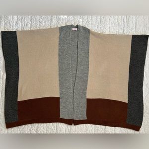 Pink Lily Brown Gray Shawl/ Wrap Blanket Scarf | Oversized